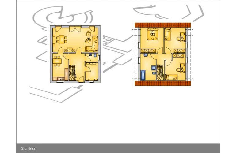 Massivhaus Edition-2 ID-Massivhaus von CASA Haus Ausbauhaus ab 99850€,  Grundriss 1