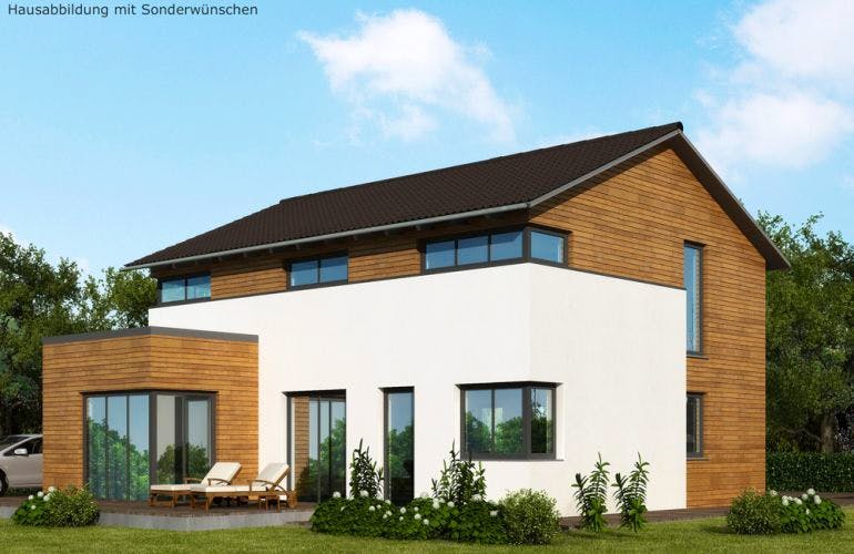 Massivhaus Einfamilienhaus EH125 Variante M von Baudirekt,  Außenansicht 1