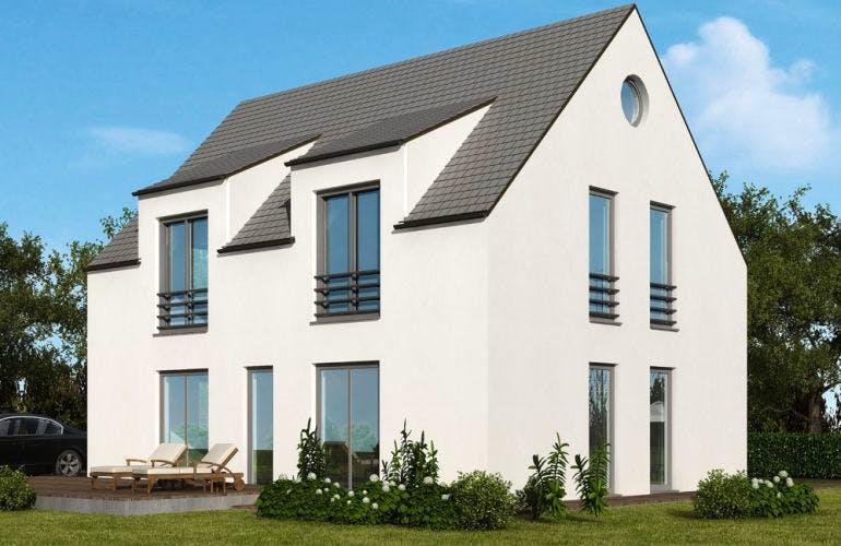 Massivhaus Einfamilienhaus EH125 Variante T von Baudirekt,  Außenansicht 1