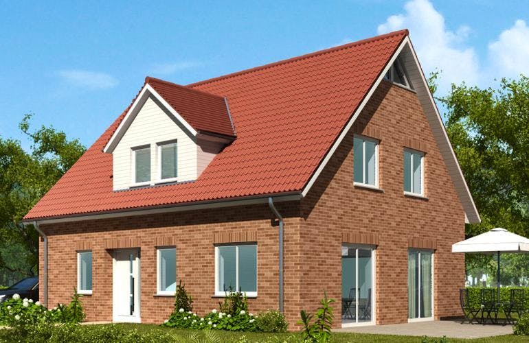 Massivhaus Einfamilienhaus EH140 Variante K von Baudirekt,  Außenansicht 1