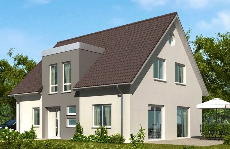 Massivhaus Einfamilienhaus EH140 Variante M von Baudirekt,  Außenansicht 1