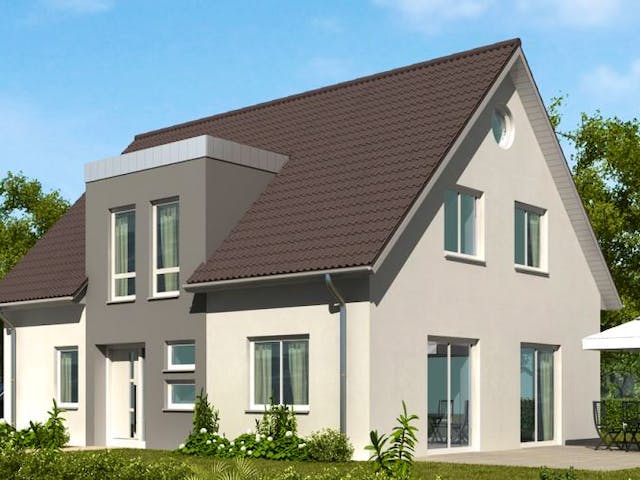 Massivhaus Einfamilienhaus EH140 Variante M von Baudirekt,  Außenansicht 1