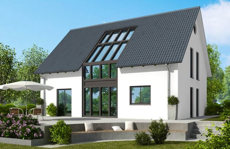 Massivhaus Einfamilienhaus EH155 Variante M von Baudirekt,  Außenansicht 1