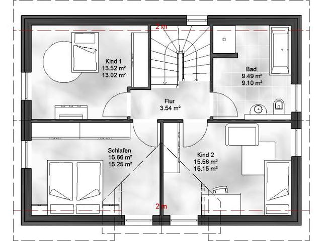 Massivhaus Einfamilienhaus Vanessa von Massive Wohnbau,  Grundriss 2