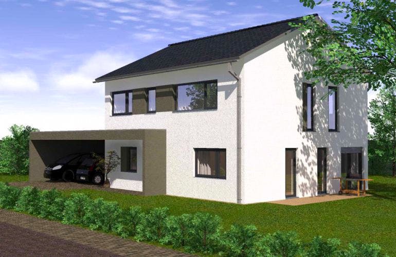 Massivhaus Familienhaus Schlupf von SAALE-Haus,  Außenansicht 1