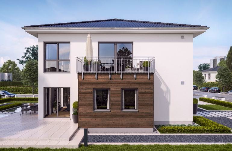 Fertighaus FamilyStyle 20.03 W von massa haus Ausbauhaus ab 195999€, Stadtvilla Außenansicht 1