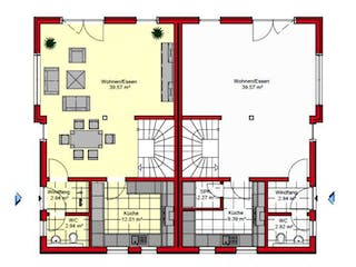 Massivhaus Frankfurt 109 von PRO-IM Neo, Grundriss 1