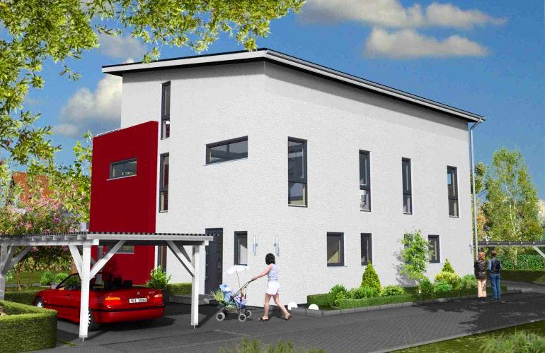 Massivhaus Frankfurt 147 von PRO-IM Neo,  Außenansicht 2