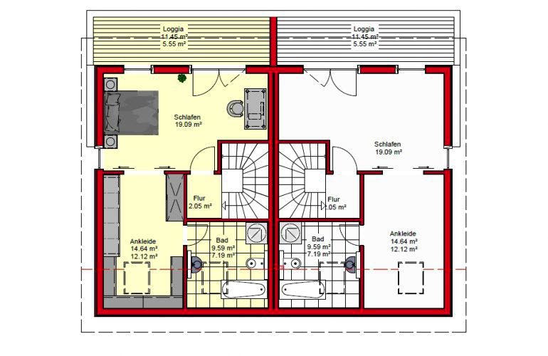 Massivhaus Frankfurt 147 von PRO-IM Neo,  Grundriss 1