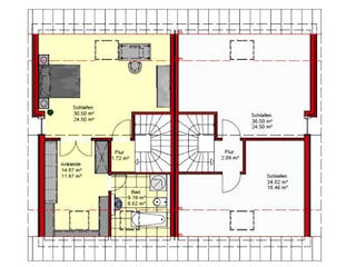 Massivhaus Frankfurt 153 von PRO-IM Neo,  Grundriss 1