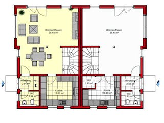 Massivhaus Frankfurt 153 von PRO-IM Neo,  Grundriss 2