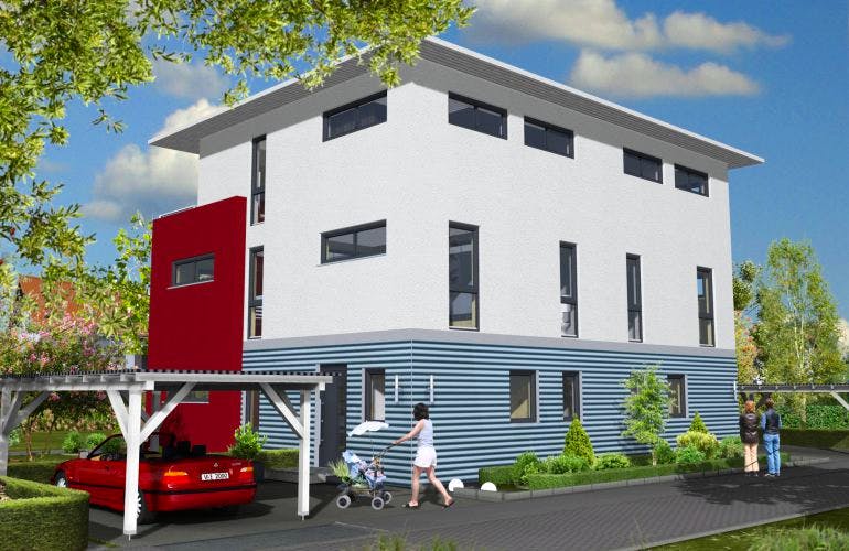 Massivhaus Frankfurt 156 von PRO-IM Neo,  Außenansicht 1