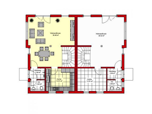 Massivhaus Frankfurt 156 von PRO-IM Neo,  Grundriss 1