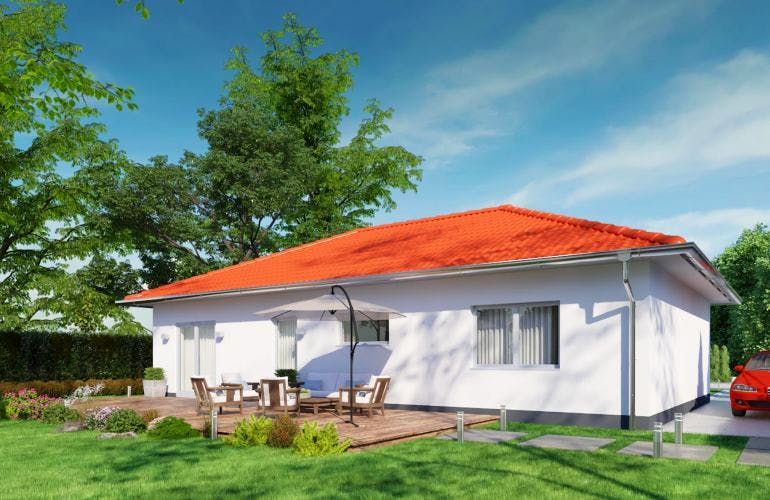 Massivhaus IL-3-102 von Elbe-Haus, Bungalow Außenansicht 1