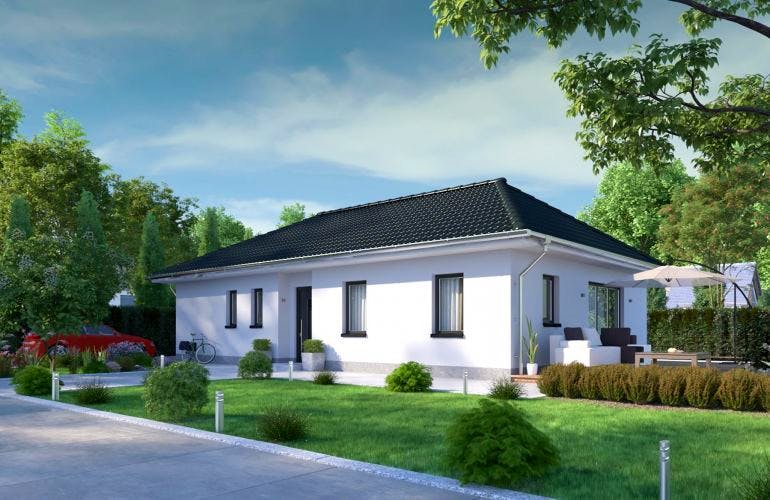 Massivhaus IL-3-104 von Elbe-Haus, Bungalow Außenansicht 1
