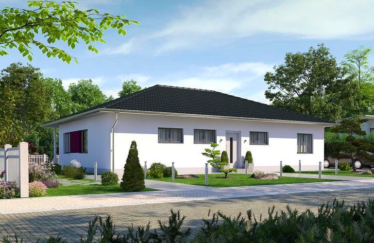 Massivhaus IL-3-122 von Elbe-Haus, Bungalow Außenansicht 1