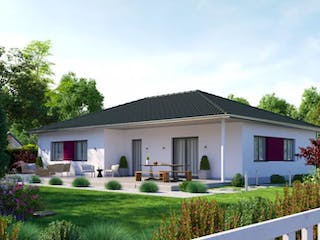 Massivhaus IL-3-122 von Elbe-Haus®, Bungalow Außenansicht 2