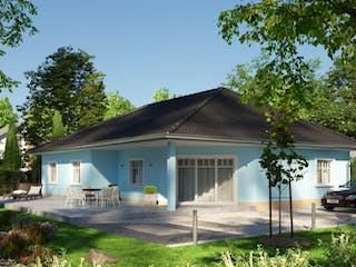 Massivhaus IL-3-132 von Elbe-Haus®, Bungalow Außenansicht 2