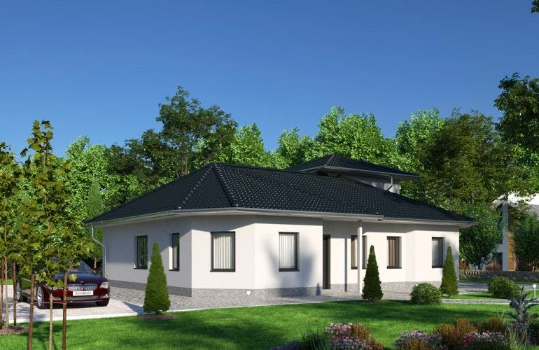Massivhaus IL-3-164 von Elbe-Haus® Ost, Bungalow Außenansicht 2