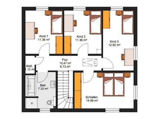 Massivhaus IL-6-143 von Elbe-Haus, Grundriss 2