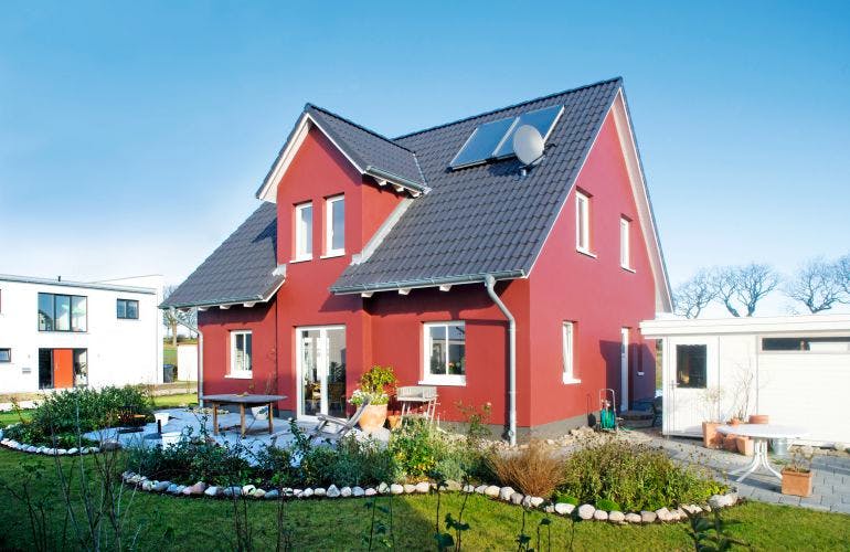 Massivhaus Johannes Gutenberg 135 von Stoll Haus Schlüsselfertig ab 190800€,  Außenansicht 1
