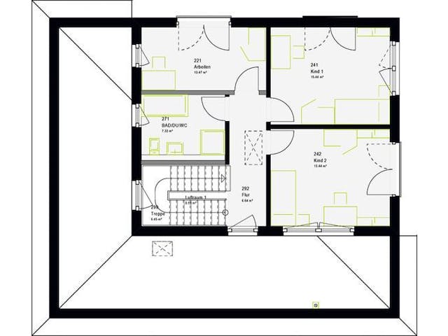 Fertighaus LifeStyle 17.02 W von massa haus Ausbauhaus ab 215999€, Stadtvilla Grundriss 2