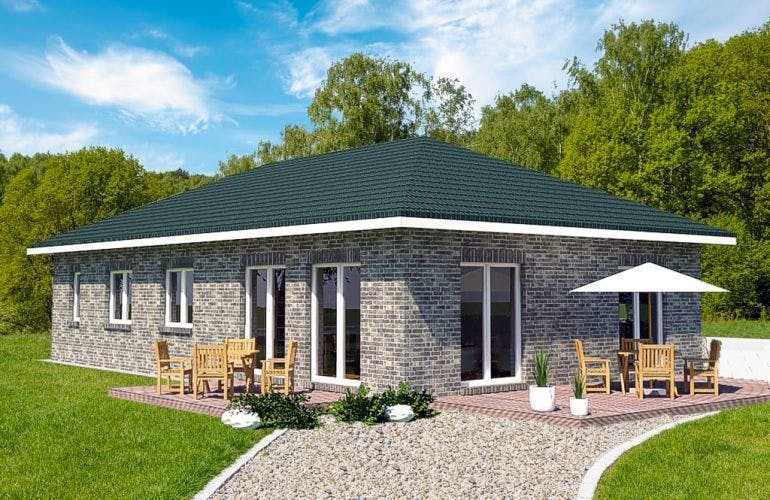 Massivhaus LIFETIME von Kagebau, Bungalow Außenansicht 1