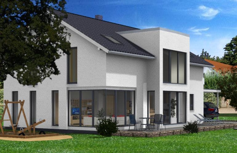 Massivhaus Massivhaus Kahl von Immobilien Atelier Klaus Reuter,  Außenansicht 1