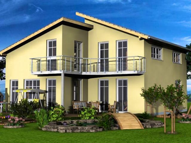 Massivhaus Massivhaus Karlstein von Immobilien Atelier Klaus Reuter, Stadtvilla Außenansicht 1