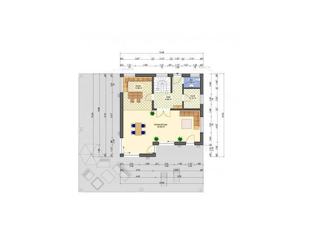 Massivhaus Massivhaus Kleinostheim von Immobilien Atelier Klaus Reuter, Cubushaus Grundriss 1