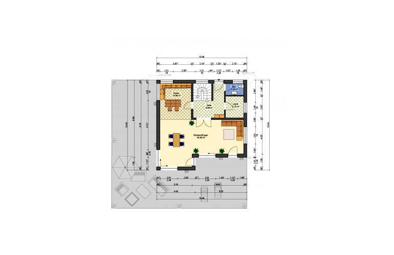 Massivhaus Massivhaus Kleinostheim von Immobilien Atelier Klaus Reuter, Cubushaus Grundriss 1