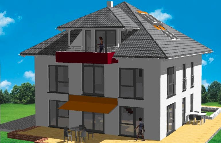 Massivhaus Mehrfamilienhaus Königstein von Immobilien Atelier Klaus Reuter,  Außenansicht 1
