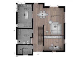 Massivhaus Pultdach Haus Muscheid 30-045 von Econ Das Haus,  Grundriss 1