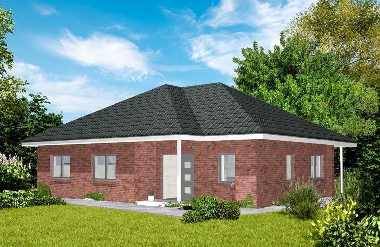 Massivhaus SMART von Kagebau, Bungalow Außenansicht 1