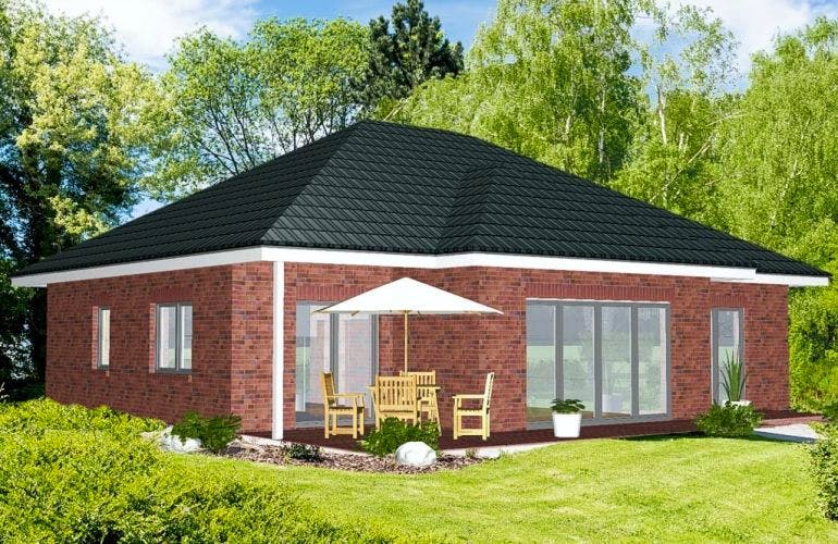 Massivhaus SMART von Kagebau, Bungalow Außenansicht 2