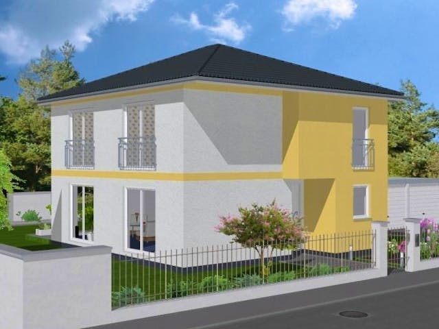 Massivhaus Stadtvilla 129 von HSE - Massivhaus, Stadtvilla Außenansicht 1