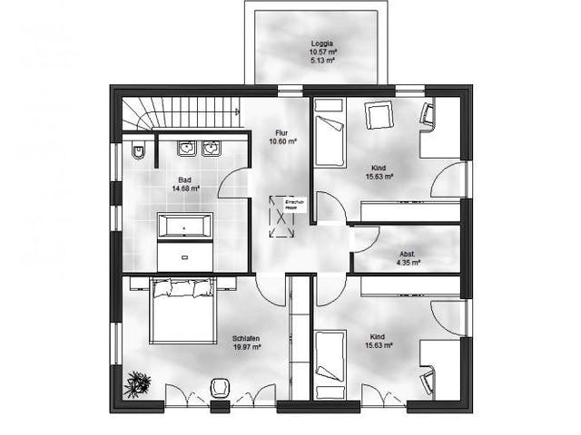 Massivhaus Stadtvilla 1 von Massive Wohnbau, Stadtvilla Grundriss 2