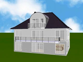 Massivhaus Stadtvilla 200 Ratzeburg von domoplan massivhaus, Außenansicht 3