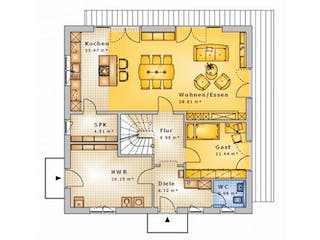 Massivhaus Stadtvilla Brechen 50-008 von Econ Das Haus, Stadtvilla Grundriss 2