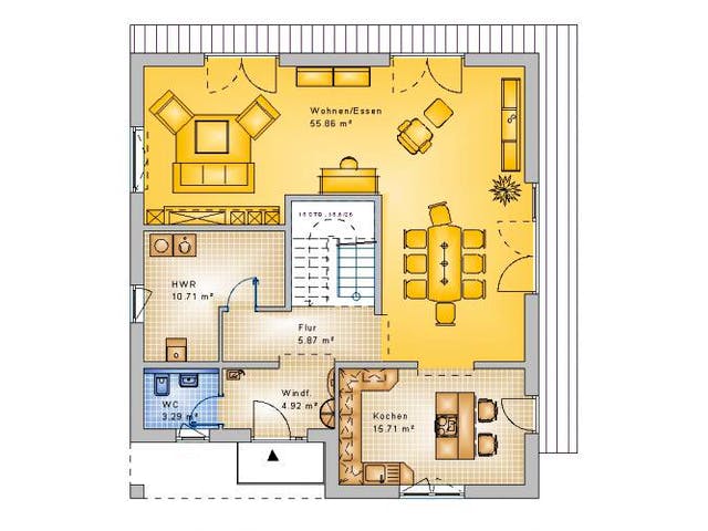 Massivhaus Stadtvilla Herdorf 50-025 von Econ Das Haus, Stadtvilla Grundriss 2