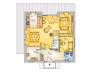 Massivhaus Stadtvilla Kroppach 40-008 von Econ Das Haus, Stadtvilla Grundriss 1