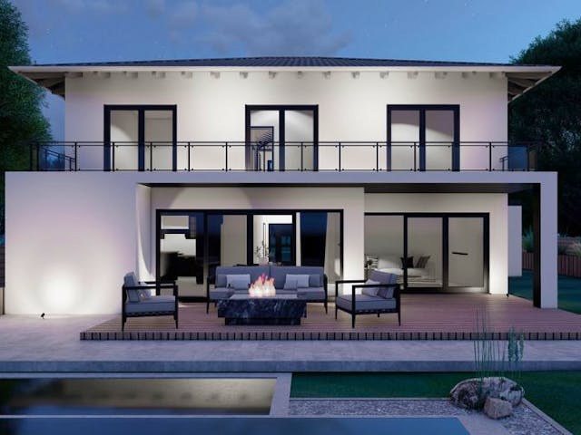 Massivhaus Stadtvilla Lautzert 40-031 von Econ Das Haus, Stadtvilla Außenansicht 1 Massivhaus Stadtvilla Lautzert 40-031 von Econ Das Haus, Stadtvilla Außenansicht 1