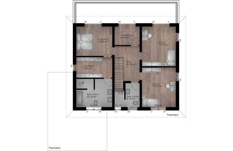 Massivhaus Stadtvilla Lautzert 40-031 von Econ Das Haus, Stadtvilla Grundriss 2