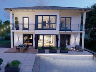 Massivhaus Stadtvilla Remagen 50-012 von Econ Das Haus, Stadtvilla Außenansicht 1