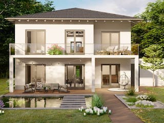 Massivhaus Stadtvilla Rottbitze 40-031 von Econ Das Haus, Außenansicht 1