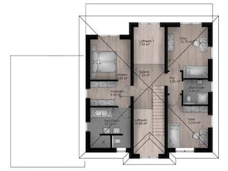 Massivhaus Stadtvilla Rottbitze 40-031 von Econ Das Haus, Grundriss 1