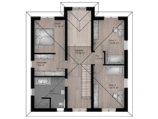 Massivhaus Stadtvilla Rüngesdorf 40-030 von Econ Das Haus, Grundriss 2