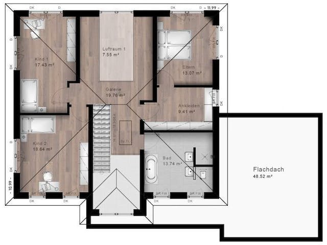 Massivhaus Stadtvilla Sessenhausen 40-030 von Econ Das Haus,  Grundriss 1