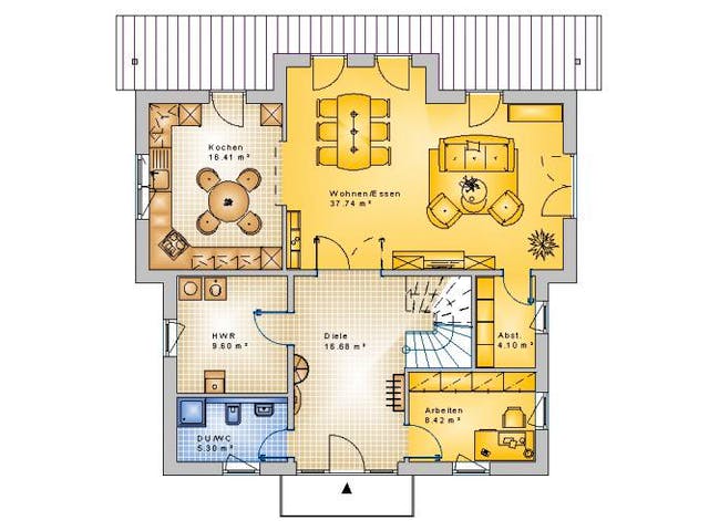 Massivhaus Stadtvilla Wissen 50-016 von Econ Das Haus, Stadtvilla Grundriss 2