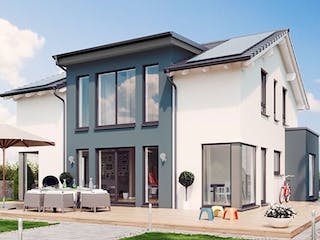 Fertighaus SUNSHINE 154 Chemnitz von Living Fertighaus, Satteldach-Klassiker Außenansicht 1